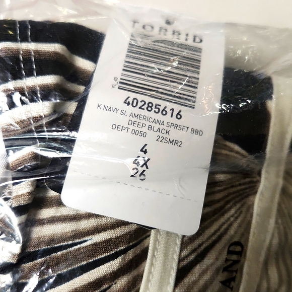 ❤️NWT VINTAGE TORRID CAMI - TROPICAL PALMS - ADJUSTABLE STRAP - SUPER SOFT TANK - Picture 6 of 16